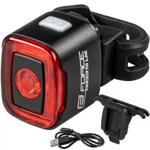 LAMPKA ROWEROWA TYLNA FORCE FLEA LED COB 70LM - Lampki rowerowe - miniaturka - grafika 1