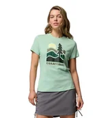 Koszulki i topy damskie - Columbia Damska koszulka z krótkim rękawem z nadrukiem Ruby Springs, koszulka z krótkim rękawem, New Mint, Get Hiked, S - miniaturka - grafika 1