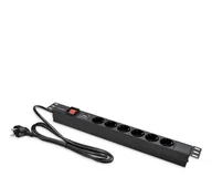 Listwy zasilające - Qoltec Aluminiowa Listwa zasilająca PDU do RACK 19'' 1U 16A 6xSCH - miniaturka - grafika 1