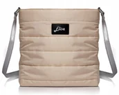 Torby i wózki na zakupy - PIKOWANA DAMSKA TOREBKA WOREK SOLOME BEŻOWA SHOPPERKA - miniaturka - grafika 1