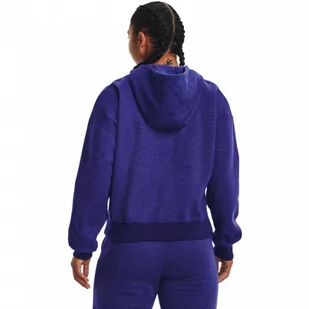 Damska bluza dresowa nierozpinana z kapturem UNDER ARMOUR Essential Script Hoodie - granatowa - Bluzy sportowe damskie - miniaturka - grafika 1