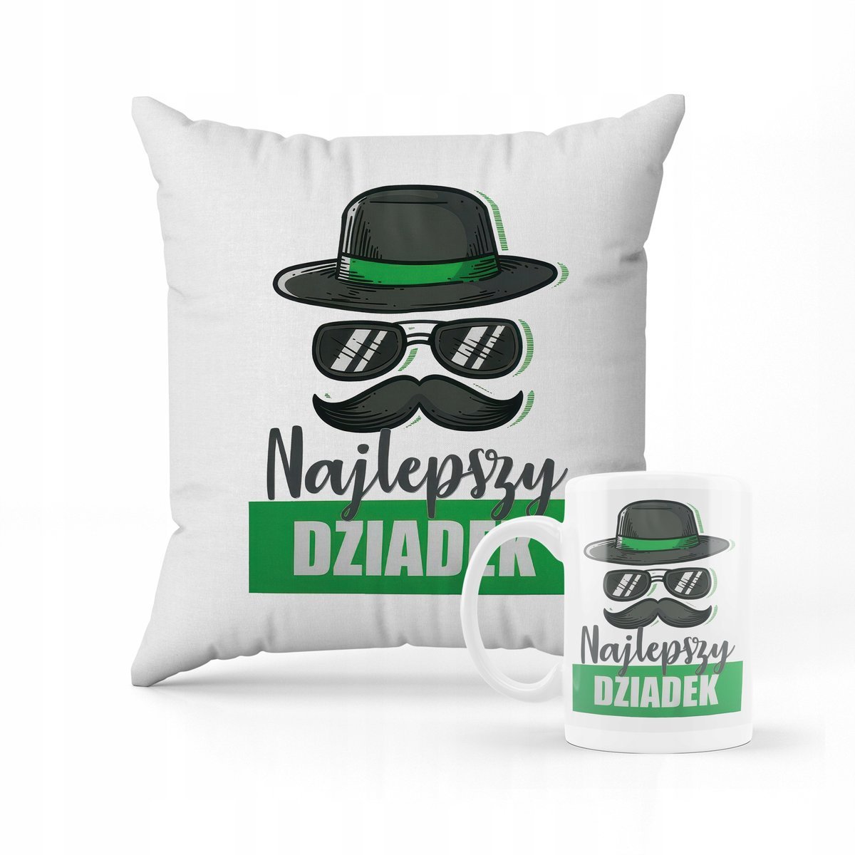 ZESTAW PODUSZKA + KUBEK PREZENT NAJLEPSZY DZIADEK DZIEŃ DZIADKA DZIADEK #15