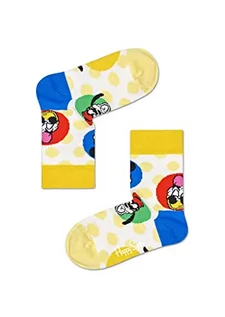 Skarpetki damskie - Happy Socks Kids Disney Sunny Crew Sock, Skarpety dla dzieci, Niebieski-Biały-Zielony-Czerwony-Żółty (7-9Y) - grafika 1