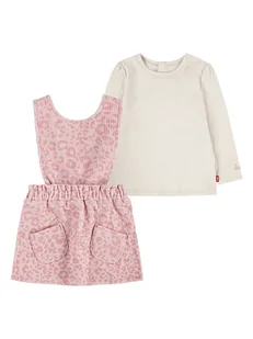 Levi's Kids 2-częściowy zestaw w kolorze beżowo-jasnoróżowym - Kaftaniki dla niemowląt - miniaturka - grafika 1