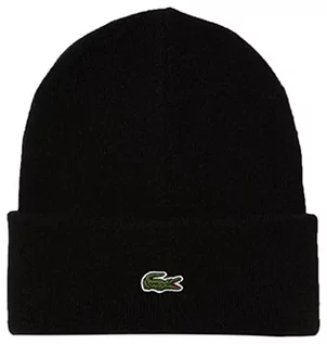 Czapki damskie - Lacoste Unisex_Adult Rb9825 czapka beanie czapka, czarna, jeden rozmiar - grafika 1