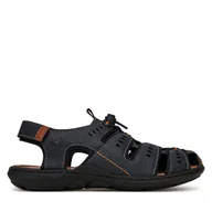 Sandały męskie - Sandały Rieker 22021-14 Czarny - miniaturka - grafika 1