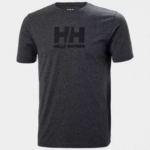 Męski t-shirt z nadrukiem HELLY HANSEN HH LOGO T-SHIRT - szary - Koszulki sportowe męskie - miniaturka - grafika 1