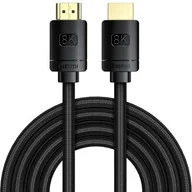 Kable komputerowe i do monitorów - Baseus Baseus kabel HDMI 2.1 8K 60 Hz 48 Gbps / 4K 120 Hz / 2K 144 Hz 3D eARC QMS Dynamic HDR VRR ALLM 3 m czarny (CAKGQ-L01) CAKGQ-L01 - miniaturka - grafika 1