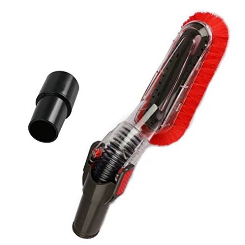 GIBTOOL Elastyczna miękka szczotka do kurzu i adapter 35 mm-32 mm idealna do czyszczenia mebli i sufitów nasadek VAC do standardowego węża 1-1/4'' lub 1-3/8''