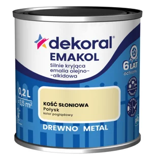 Dekoral Emalia olejno-alkidowa EMAKOL Kość słoniowa 0,2 l - Emalie - miniaturka - grafika 1