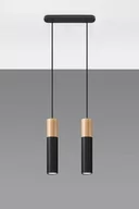 Lampy sufitowe - Sollux Lighting Lampa wisząca PABLO 2 czarna - miniaturka - grafika 1