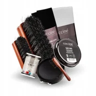 Środki do obuwia i ubrań - Zestaw do Pielęgnacji Butów Pasta Czarna Szczotki Szmatki do Czyszczenia - miniaturka - grafika 1