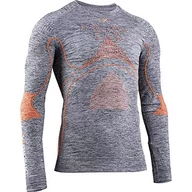 Koszulki męskie - X-Bionic X-Bionic Męska koszulka Energy Accumulator 4.0 Melange Shirt Round Neck Long Sleeves Men Shirts szary Grey Melange/Orange S EA-WT41W19M-G372-S - miniaturka - grafika 1