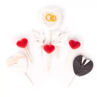 Dodatki do ciast w proszku - Weselne Figurki Cukrowe - Para Młoda Na Tort Na Babeczki - miniaturka - grafika 1