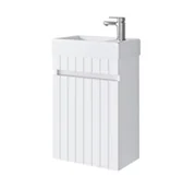 Szafki łazienkowe - Szafka łazienkowa z umywalką Uptrend Miseno 40 cm biały mat 001-SU40-01+TR41355 - miniaturka - grafika 1