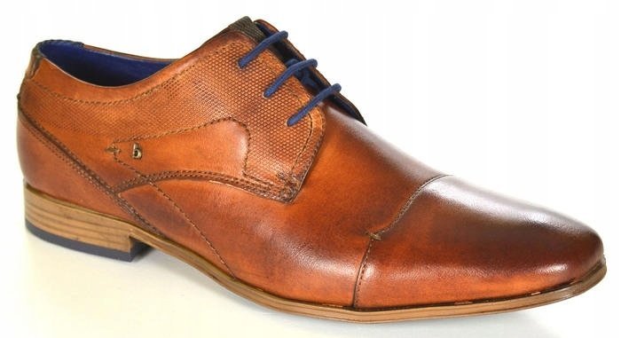 BUGATTI PÓŁBUTY BRĄZOWE ELEGANCKIE MĘSKIE SKÓRZANE 40 JWG