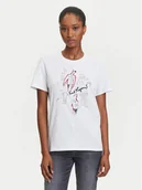 Koszulki i topy damskie - KARL LAGERFELD T-Shirt A3W17099 Biały Regular Fit - miniaturka - grafika 1