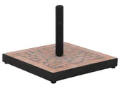 Parasole ogrodowe - Zdobiona ceramiczna podstawa do parasola terakota F0-S08 - miniaturka - grafika 1