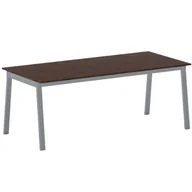 Stoły warsztatowe - B2B Partner Stół PRIMO BASIC z szarosrebrnym stelażem, 2000 x 900 x 750 mm, orzech 499068 - miniaturka - grafika 1