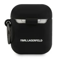 Akcesoria do słuchawek - Karl Lagerfeld Karl Lagerfeld KLACA2SILCHBK AirPods cover czarny/black Silicone Choupette KLACA2SILCHBK - miniaturka - grafika 1