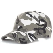 Czapki męskie - Czapka z daszkiem moro wojskowa szaro-zielona - miniaturka - grafika 1