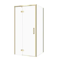 Kabiny prysznicowe - Kabina prysznicowa Cersanit Larga 90x80x195 prostokątna złoty mat transparentne S601-465 - miniaturka - grafika 1