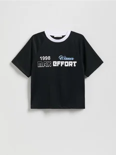 Reserved - Szybkoschnący t-shirt z nadrukiem - czarny - Koszulki dla chłopców - miniaturka - grafika 1