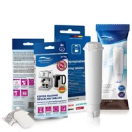 Akcesoria i części do ekspresów do kawy - Zestaw Bosch, Filtr Aqualogis AL-TES46, Tabletki Czyszczęce Siemens TZ80001, Tabletki Odkamieniające Aqualogis 6 szt. - miniaturka - grafika 1