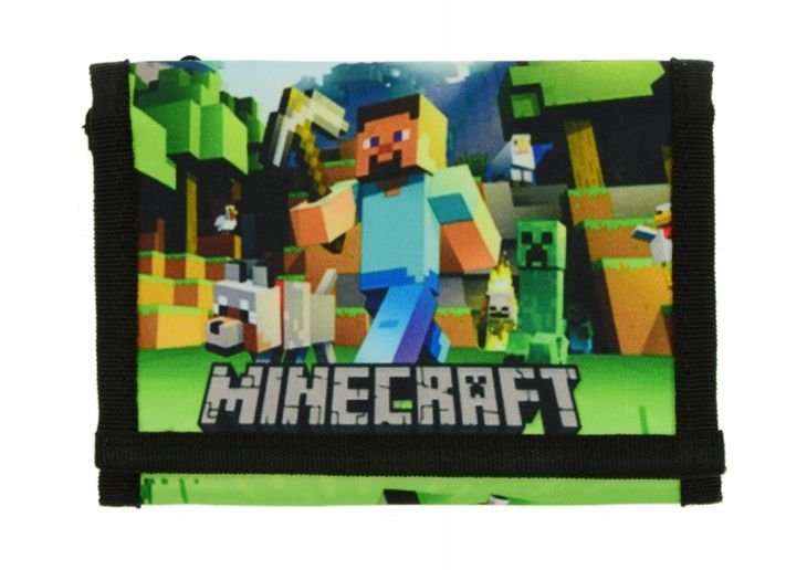 portfel MINECRAFT portfelik rozkładany wzór M1