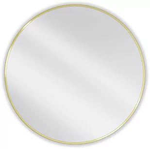 Mexen Loft lustro łazienkowe okragłe 95 cm, rama złota - 9850-095-095-000-50 - Lustra - miniaturka - grafika 1