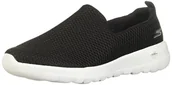 Sneakersy damskie - Skechers Damskie sneakersy Go Walk Joy, Black Textile White Trim, 36 EU - miniaturka - grafika 1