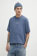 Koszulki męskie - G-Star Raw t-shirt bawełniany męski kolor granatowy z aplikacją - miniaturka - grafika 1