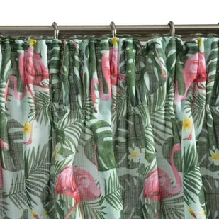 Eurofirany Zasłona Botanic na taśmie 140x250 Biała/Zielona ex-zas-botanic-zi+b-140x250-taśma - Zasłony - miniaturka - grafika 1