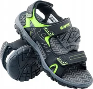 Buty dla dziewczynek - Sandały Dziecięce Turystyczne Trekkingowe Hi-tec Menar T Szaro-zielone r 40 - miniaturka - grafika 1