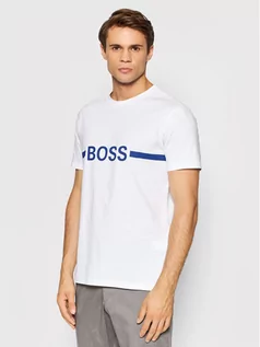 Koszulki męskie - Hugo Boss T-Shirt Rn 50437367 Biały Slim Fit - grafika 1