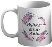 Gadżety dla niej i dla niego - Kubek na Dzień Kobiet Najlepsza Kobieta- Podaj imię - miniaturka - grafika 1