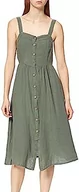 Sukienki - Bonateks, Sukienka z paskiem z przodu z guzikami, 100% len, rozmiar DE:34 rozmiar US:S, lekki khaki - wyprodukowano we Włoszech, zielony, 34 - miniaturka - grafika 1