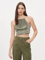 Koszulki i topy damskie - Calvin Klein Jeans Top J20J222903 Zielony Slim Fit - miniaturka - grafika 1