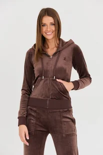 JUICY COUTURE Brązowa bluza Robertson Hoodie - Juicy Couture - Bluzy damskie - miniaturka - grafika 1