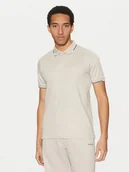 Koszulki męskie - Calvin Klein Polo K10K114130 Beżowy Regular Fit - miniaturka - grafika 1