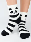 Skarpetki dla dzieci - Skarpety dziewczęce puchate Panda SB092-G-01B EUR 27-30 - Noviti - miniaturka - grafika 1