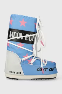 Buty dla dziewczynek - Moon Boot śniegowce dziecięce 14028600 MB ICON RETROBIKER kolor niebieski - grafika 1
