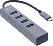 Huby USB - HUB USB InLine InLine® USB 3.2 Gen.1 Type C hub 4x USB-A 5Gbps, OTG, metal case 33271N - miniaturka - grafika 1