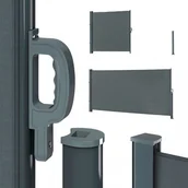 Markizy - Markiza boczna 350x180 cm Aluminium - miniaturka - grafika 1