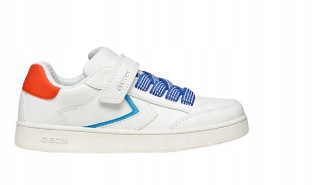 Geox Białe Trampki Dziecięce Z Niebieskimi Wstawkami 34 J3A