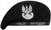 Czapki i chusty sportowe męskie - Beret Wojskowy Tłoczony WZ 418/MON Haft Orzeł WP Pancerne Dominator Urban Combat Czarny 59 - miniaturka - grafika 1
