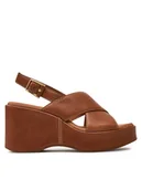 Sandały damskie - Clarks Sandały Manon Wish 26176303 Brązowy - miniaturka - grafika 1
