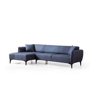 Niebieska sofa narożna Artie Belissimo, lewy narożnik - Narożniki - miniaturka - grafika 1