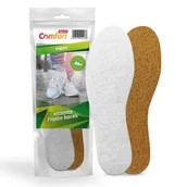 Akcesoria obuwnicze - Wkładki do butów frotte na korku białe r. 38 - miniaturka - grafika 1