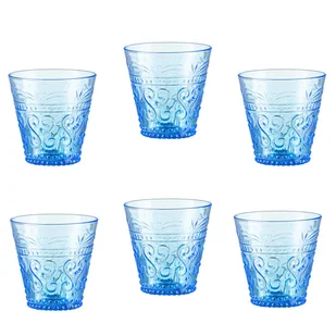 Komplet szklanek niebieskich 250 ml 6 sztuk FIORINO - Szklanki - miniaturka - grafika 1